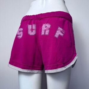 🎀$5🎀 725 Originals Y2K “SURF” Pink Athletic Lounge Dolphin Shorts